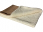 Luxus Hundedecke Lammwolle beige