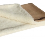 Luxus Hundedecke Lammwolle beige